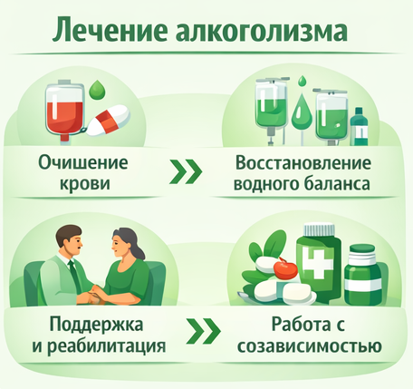 лечение алкоголизма в Новопавловске этапы